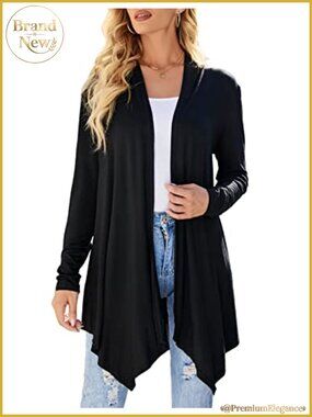 Lightweight Open Front Cardigan Long Sleeve Duster Sweater